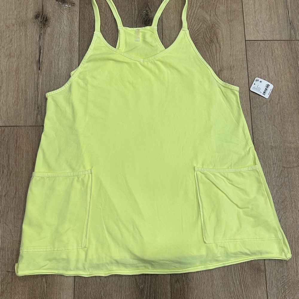 Free People Hot Shot Mini Dress (Sour Citrus) - Picture 3 of 5